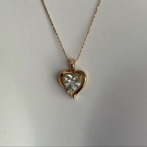 10k Blue Heart Necklace